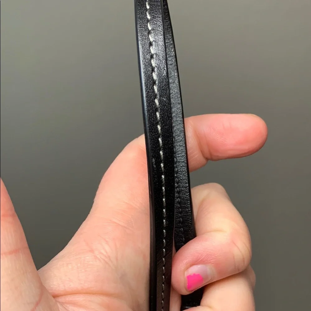 Coach Small Patchwork Wristlet in Black and Metallic Silver *READ*